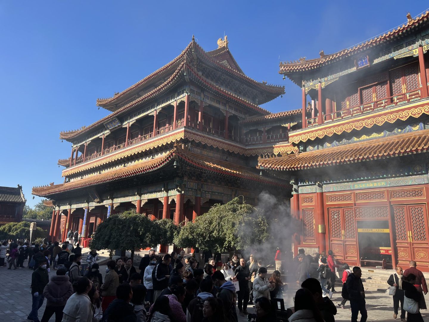 Historic courtyard architecture at the Lama Temple